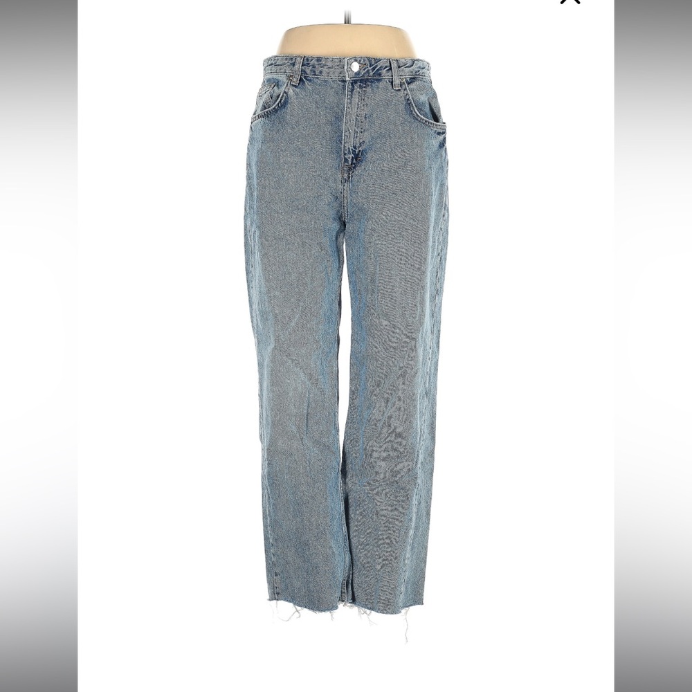Nasty Gal Light Blue Straight Leg Jeans